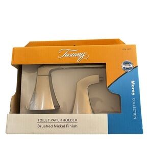 Tuscany Toilet Paper Holder Brushed Nickel Finish Morey Collection Wall Mount